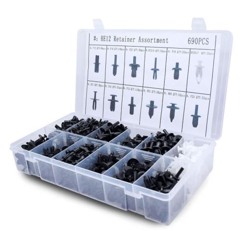 HE12 - A set of pin clips, 690 pcs. Universal