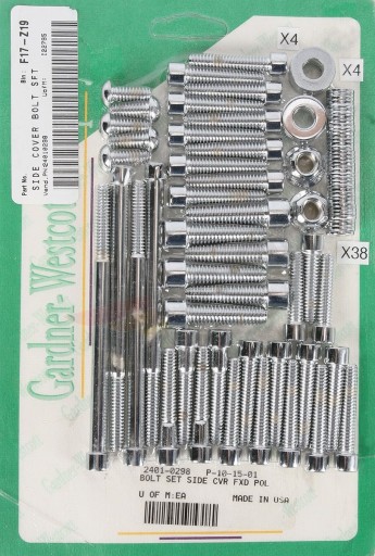 P-10-15-01 - Набор винтов хромированной боковой крышки Gardner-Westcot