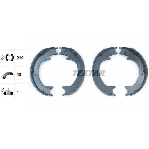 91083800 - Комплект гальмівних колодок, стоянкове гальмо