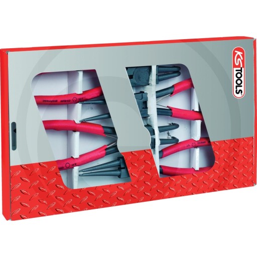 Набор клещей для стопорных колец KS Tools, 4 предмета, с ручками