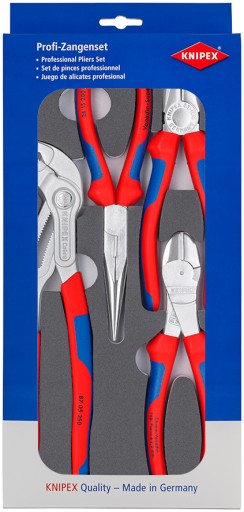 Базовий набір кусачок, хромований, з поролоновою вставкою, 4 шт