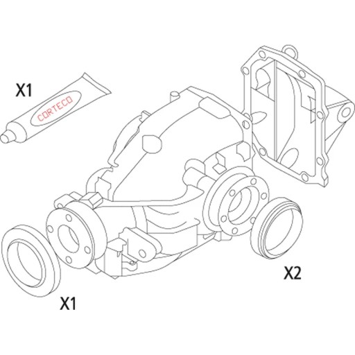 19535823 - Комплект прокладок диференціала CORTECO 19535823