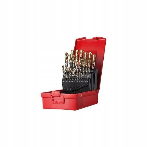 Набор спиральных сверл с цилиндрическим хвостовиком.