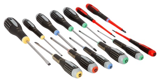 Набір викруток ERGO, 13 шт., гвинти прямі, Pozidriv, TORX BAHCO