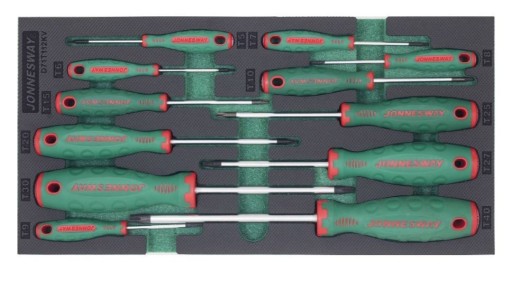 Набор отверток TORX 12 шт. со вставкой из этиленвинилацетата Jonnesway D71T112KV универсальные