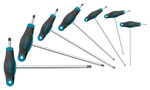 Набор шестигранных отверток HAZET с Т-образной рукояткой, 7 предметов