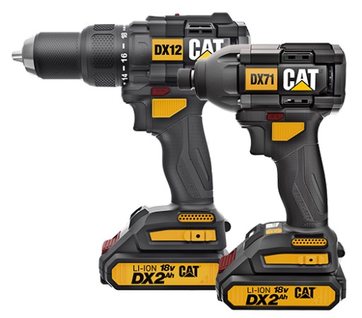 Набір викруток 2в1 DX12K, CAT KIT 18 В 2x2.0Ah