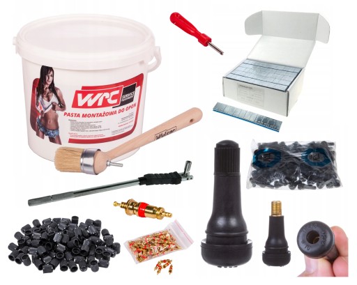 Комплект заміна шин грузила паста клапани ковпачки