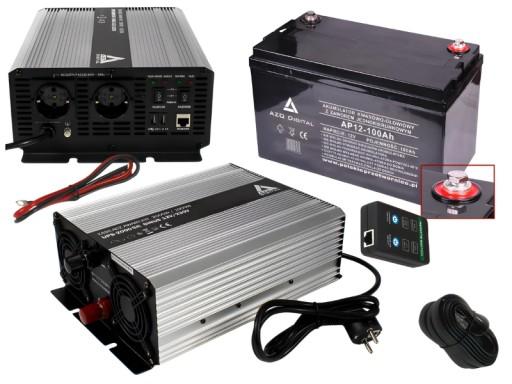 Комплект аварійного живлення Sinus UPS-2000SR 2000W + AKU 100Ah 12V VRLA AGM