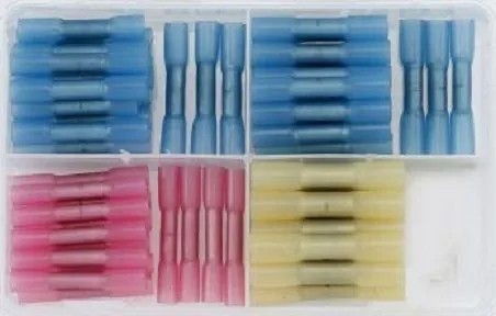 Електричні з'єднувачі, контактні з'єднувачі з термозбіжною трубкою, комплект 60 шт