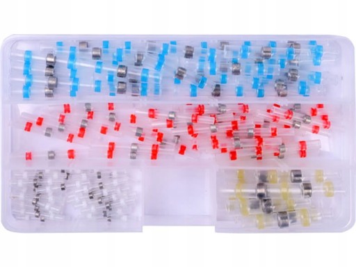 Термоусадочні конектори з оловом - 100 шт, водонепроникні, ізоляційні, паяні