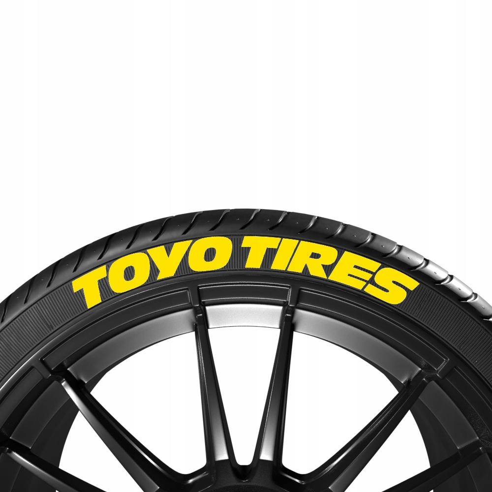 Yellow lettering for TOYO TIRES tires (8 pcs)