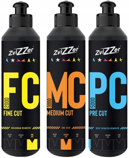 ZviZZer набор полировальных паст FC2000 MC3000 PC5000