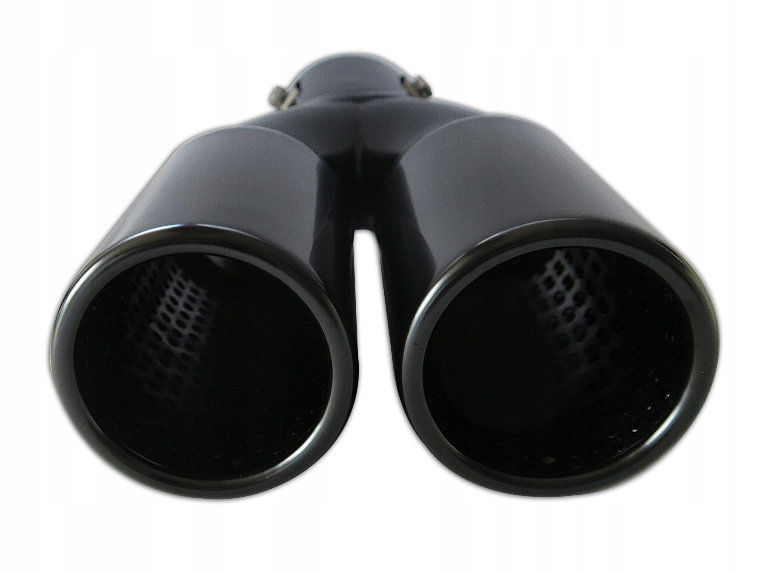 ВЫХЛОПНОЙ НАКОНЕЧНИК ИЗ НЕРЖАВЕЮЩЕЙ СТАЛИ ЧЕРНЫЙ ХРОМ ДВОЙНОЙ