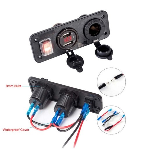 6935461235927 - ковчег вольтметр перемикач гніздо для прикурювача