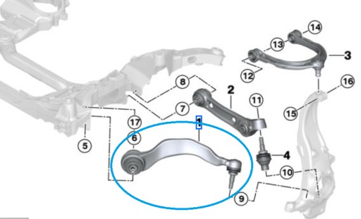 3110 6886912 - Штатный рычаг управления bmw 8 g14 g15 g16 31106886912