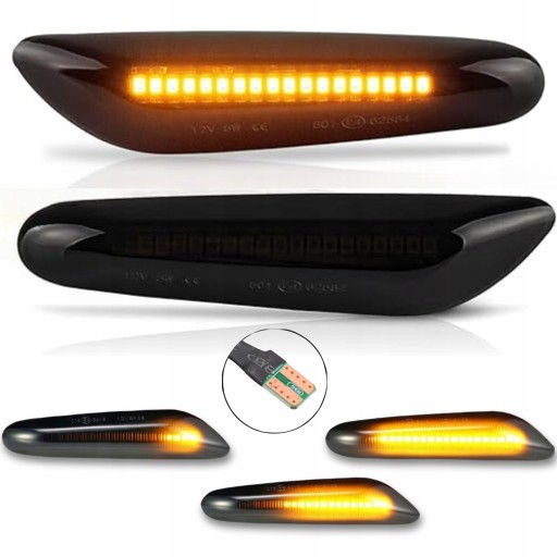 63136923920 -3 - Динамические светодиодные боковые индикаторы bmw e46 e60 e90 e87 дым плавающий