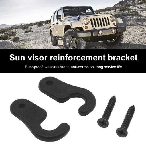 6943590861924 - Черные аксессуары для автомобильных солнцезащитных козырьков для Wrangler JK JL JT после 2007 г.