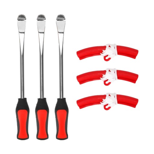 De-3Pcs Рычаг с ложкой для шин, рычаги для замены шин, инструмент для ремонта шин, красный