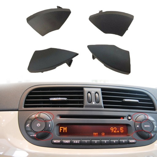 6944268754630 - для Fiat 500 Radio Cd кнопка чорного кольору