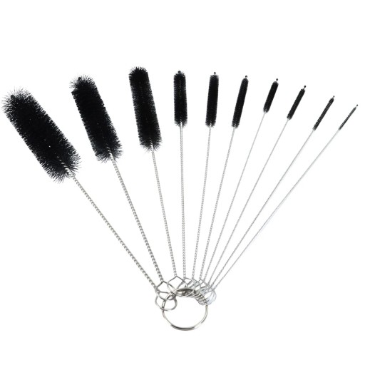 Для чистки, набор кисточек, бутылочка с трубочкой, чистящее средство, набор.