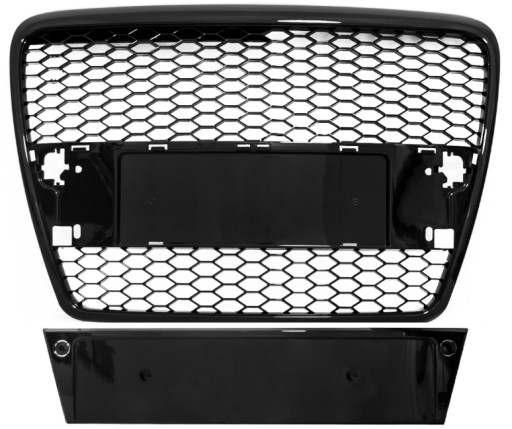 Решетка радиатора Audi A6 C6 rs look Black Gloss