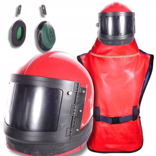 Шлем защитный пескоструйный с фартуком РЭС-4Г/ОН для дробеструйной обработки пескоструйного аппарата