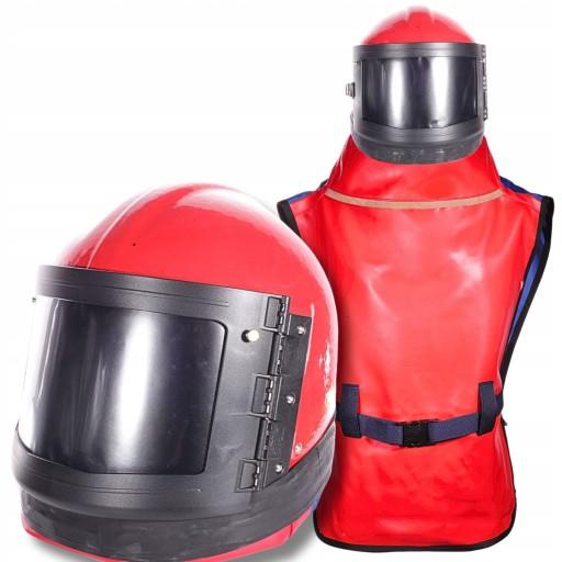 Каска защитная пескоструйная с фартуком РЭС-4Г для дробеструйной пескоструйной машины
