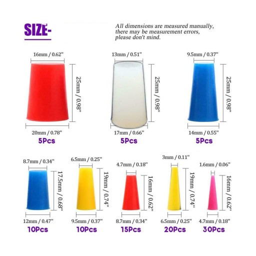 Ie для обслуживания силиконовые конические заглушки набор