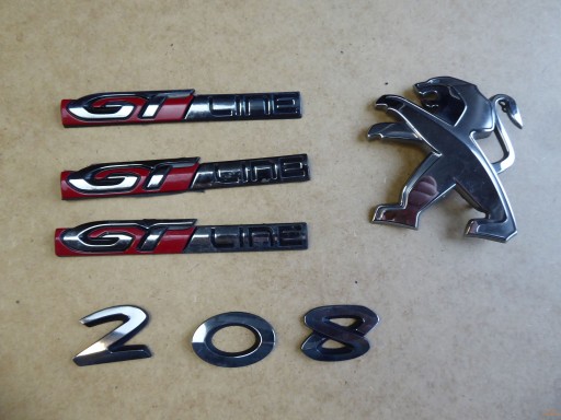 696969 - логотип значок емблема двері багажника ззаду PEUGEOT 208 3x GTline