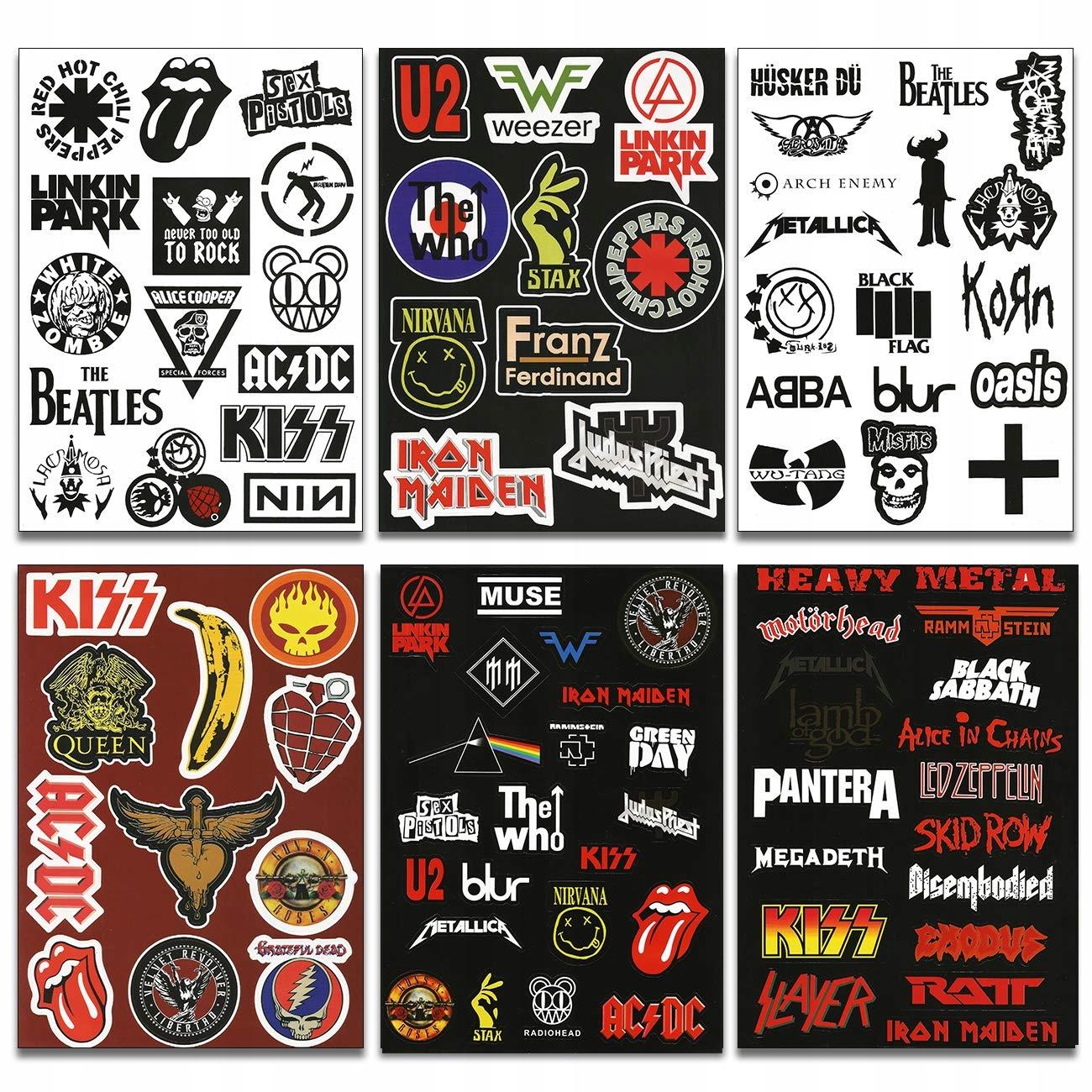 Makstore 6 листов в целом 88 панк-рок наклейки
