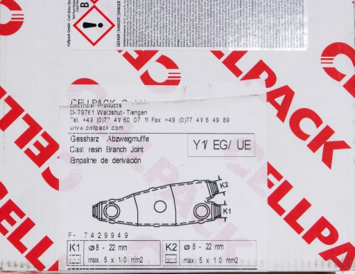 Кабельна муфта зі смоли Y1 EG 124730