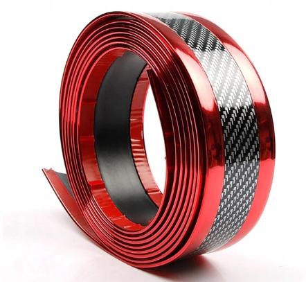 Автомобільна наклейка хром карбон - 7cmx3m Червоний