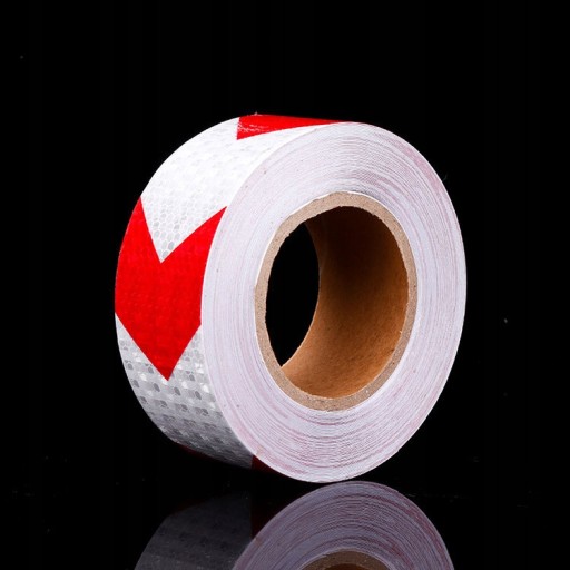 Світловідбиваюча біла і червона світловідбиваюча плівкаd