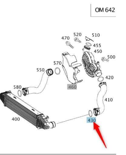 A021 997 66 45 - ущільнювальне кільце труби інтеркулера mercedes ASO