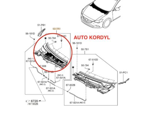 GHP9-50-7R0A - Решетка пластиковая П П, MAZDA 6 GJ 2012- EU