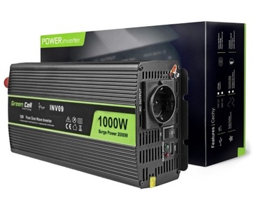 Зелена комірка 1000 Вт перетворювач чистого синуса INV09