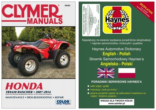 quad Honda TRX420 Rancher (2007-2014) руководство по ремонту Clymer 24h