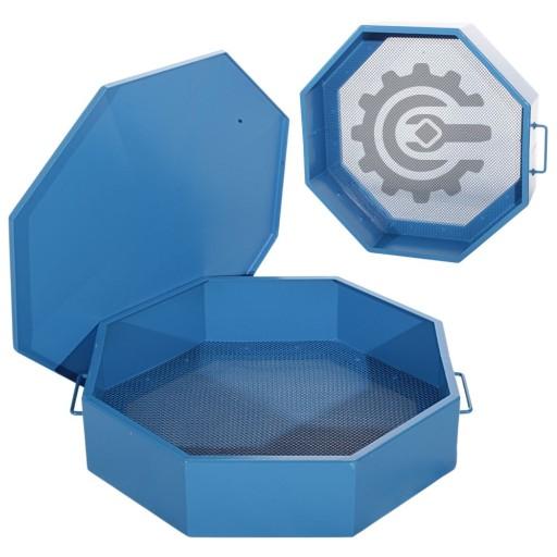 Стальное сито для пескоструйного аппарата 200л с крышкой для пескоструйного бака