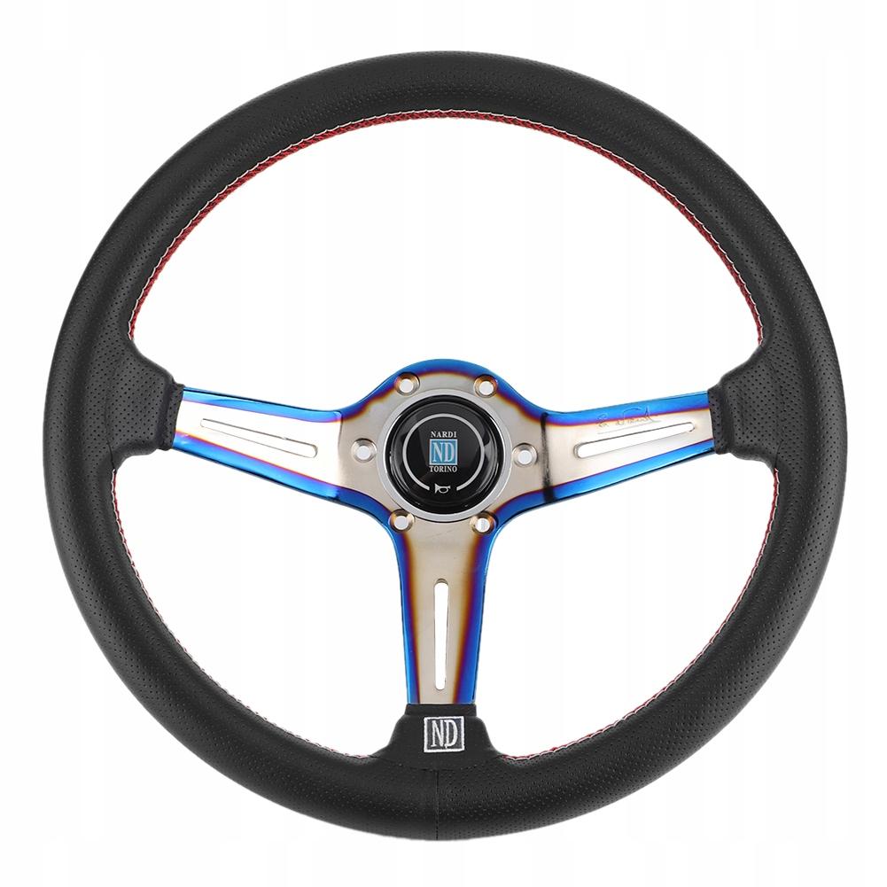 Шкіряне кермо 37см