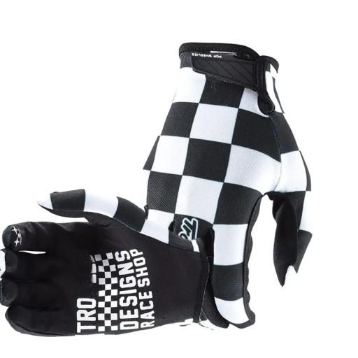 Мотоциклетні рукавички розміру S BM у шаховому стилі