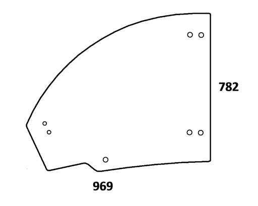 Дверне скло new holland lm 5040, 5060, 76092688