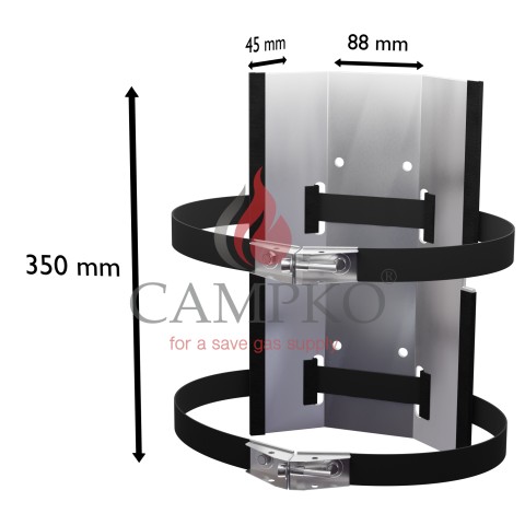 Тримач циліндра Campko – набір, що містить монтажний профіль і 2 сталеві стрічки