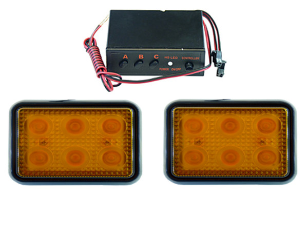 10x8 6 - набор 2 Мощный светодиодный вспышка петух стробоскоп мощность