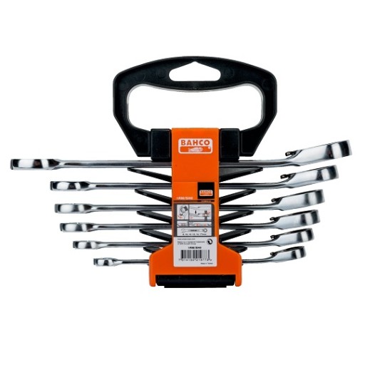 Набір з 6 комбінованих ключів з реверсивною тріскачкою Bahco [1RM/SH6]