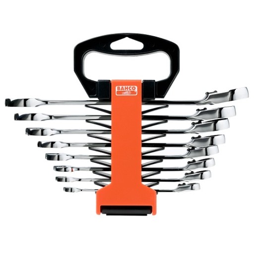Набор из 8 комбинированных ключей с реверсивной трещоткой Bahco [1RZ/SH8]